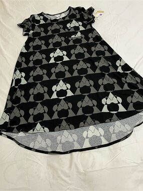 Disney Black and Gray High-Low Dress with Minnie  Mouse Print Women’s Size M NWT